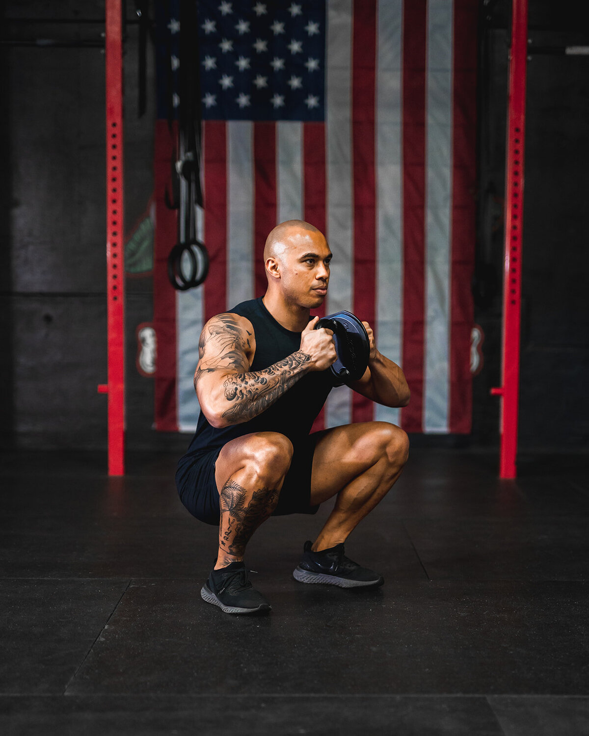 Man working out in Crossfit Gym San Diego using FXBellz