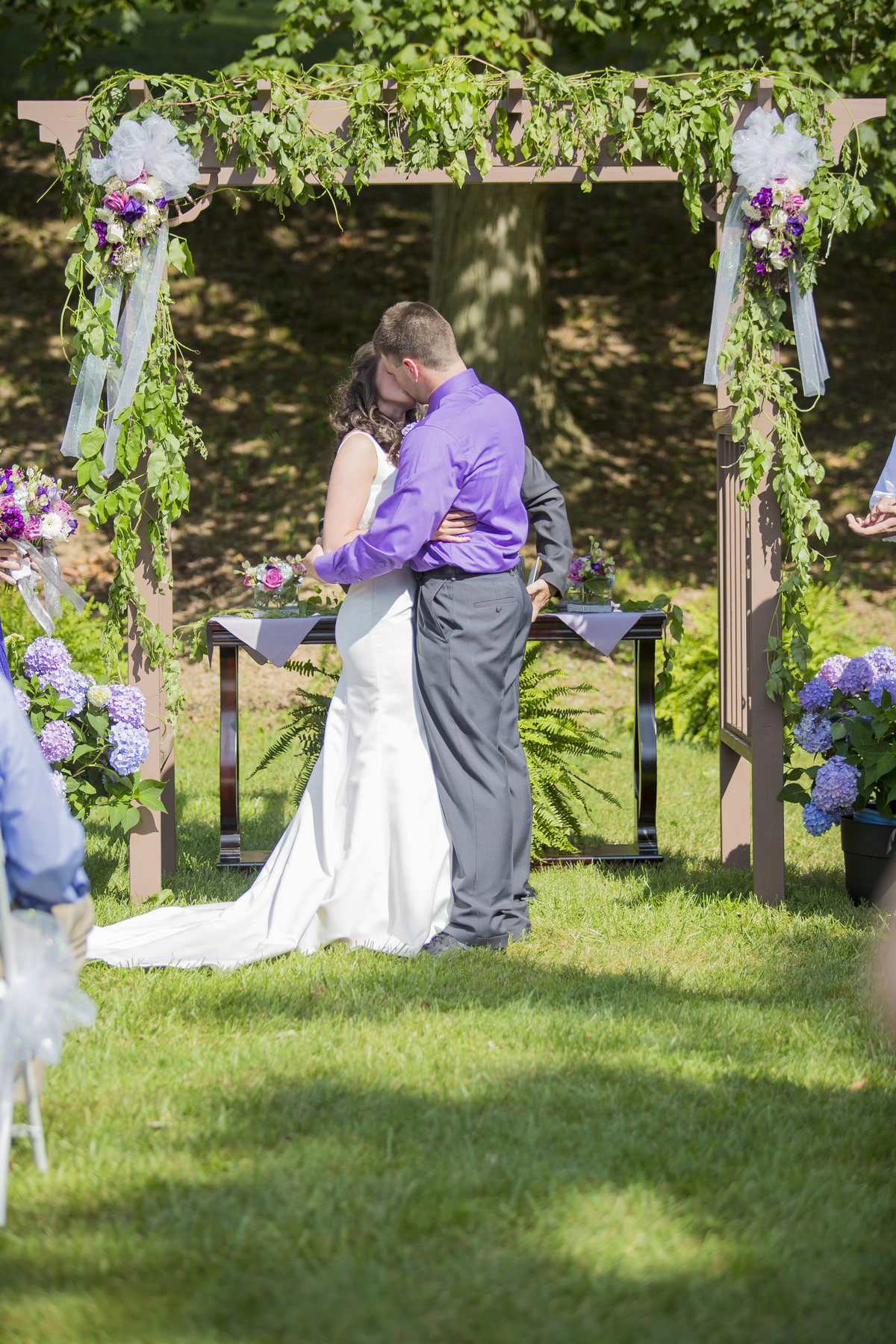 Jordan and Kelcee have an outoor Pittsburgh Pa Wedding at a family home.