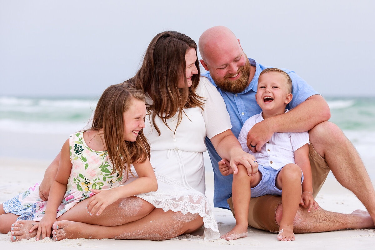 candid family portrait on 30a