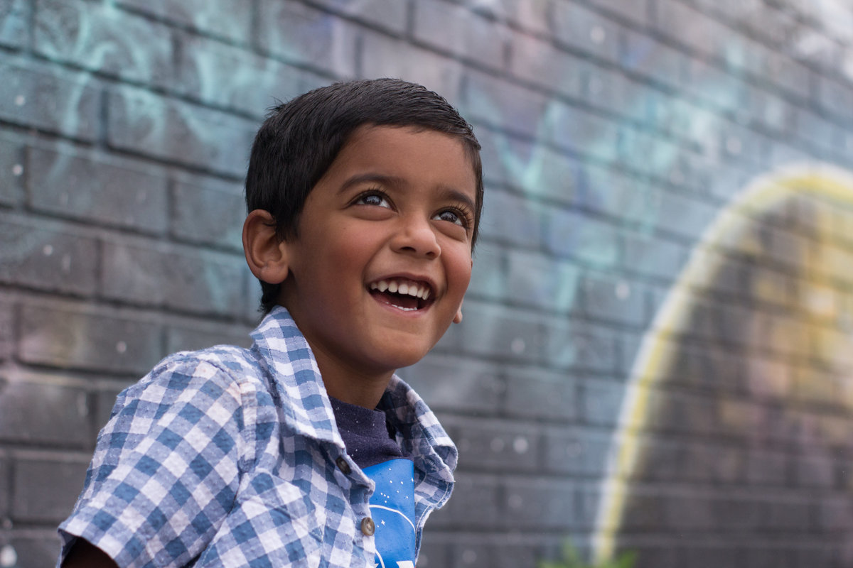 Orlando Mural Child Smiling with Wonder