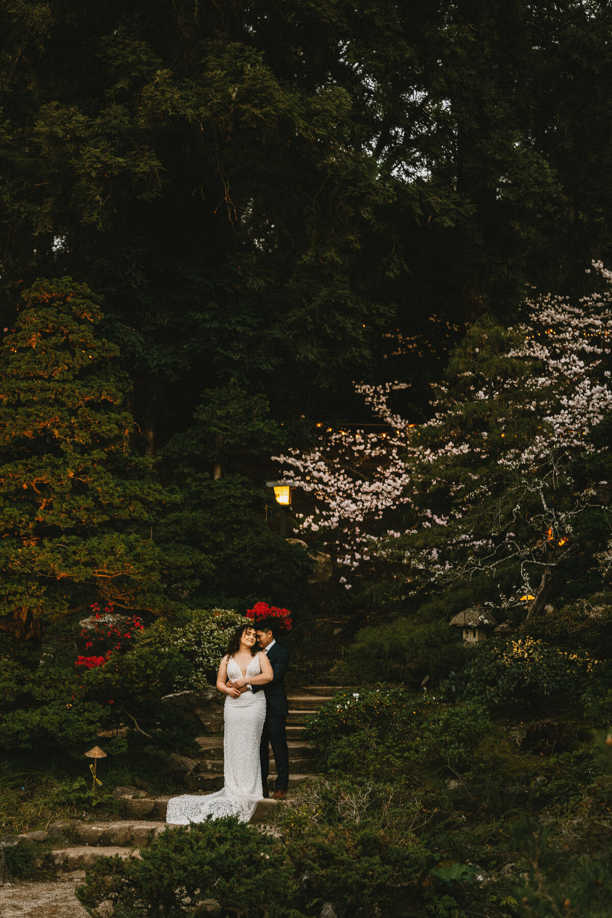 bride-groom-embrance-during-wedding-photography-portrait-at-hakone-gardens-san-jose-1