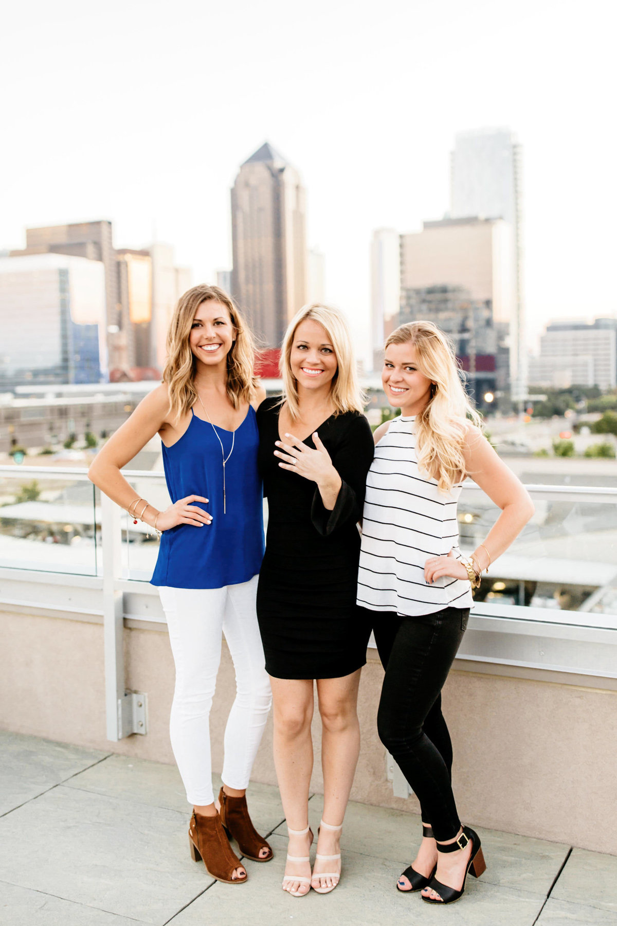 Eric & Megan - Downtown Dallas Rooftop Proposal & Engagement Session-218