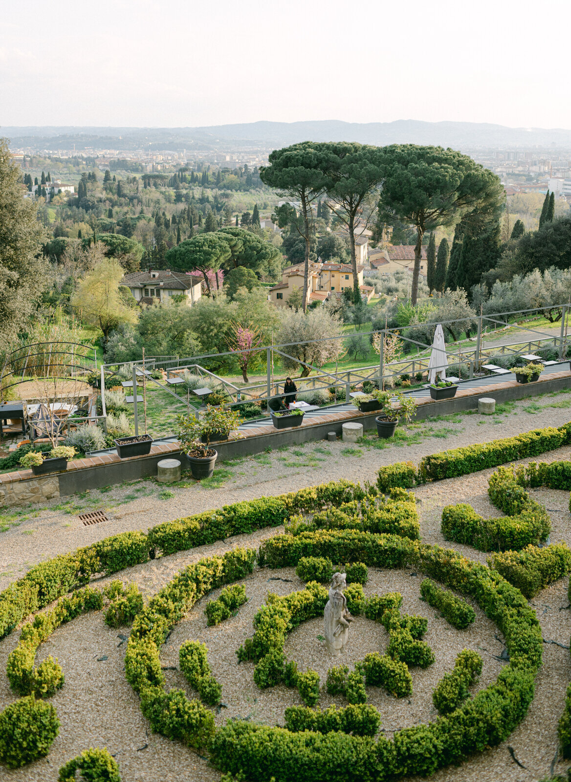 panoramic view in Villa La Fontanelle in Tuscany