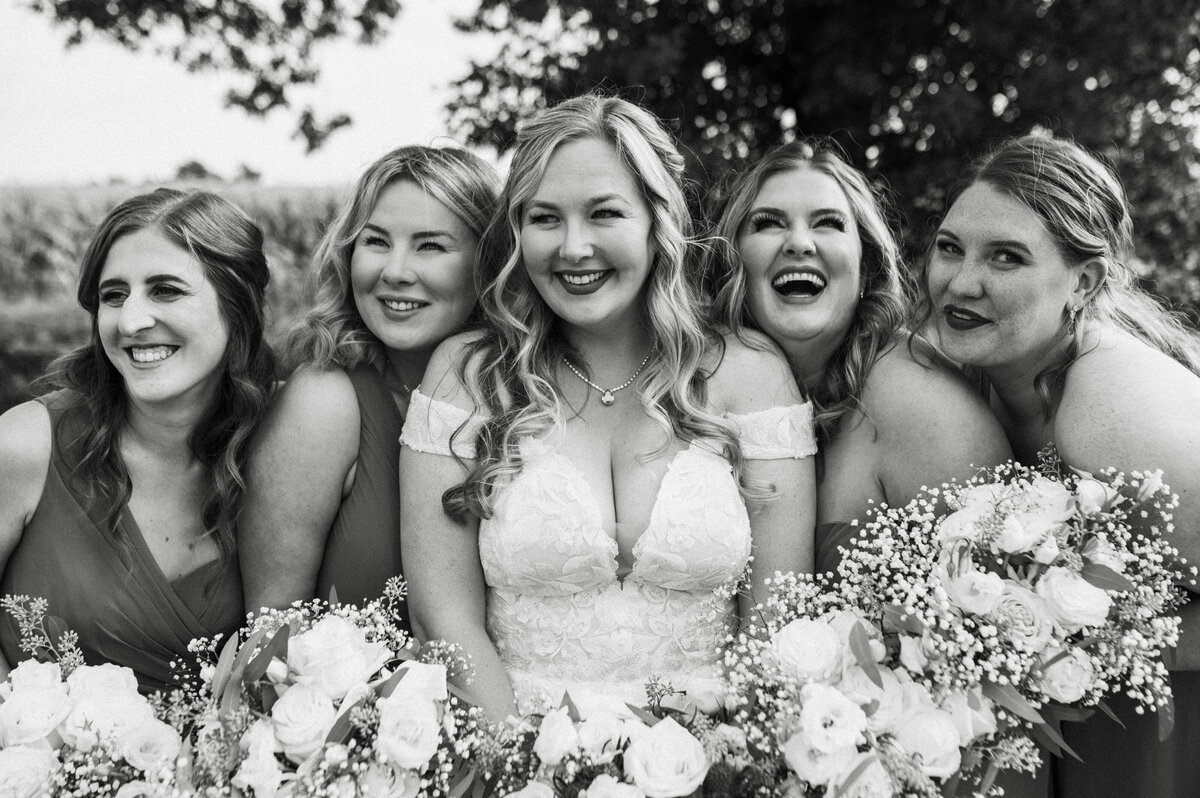 bridal party girls candid