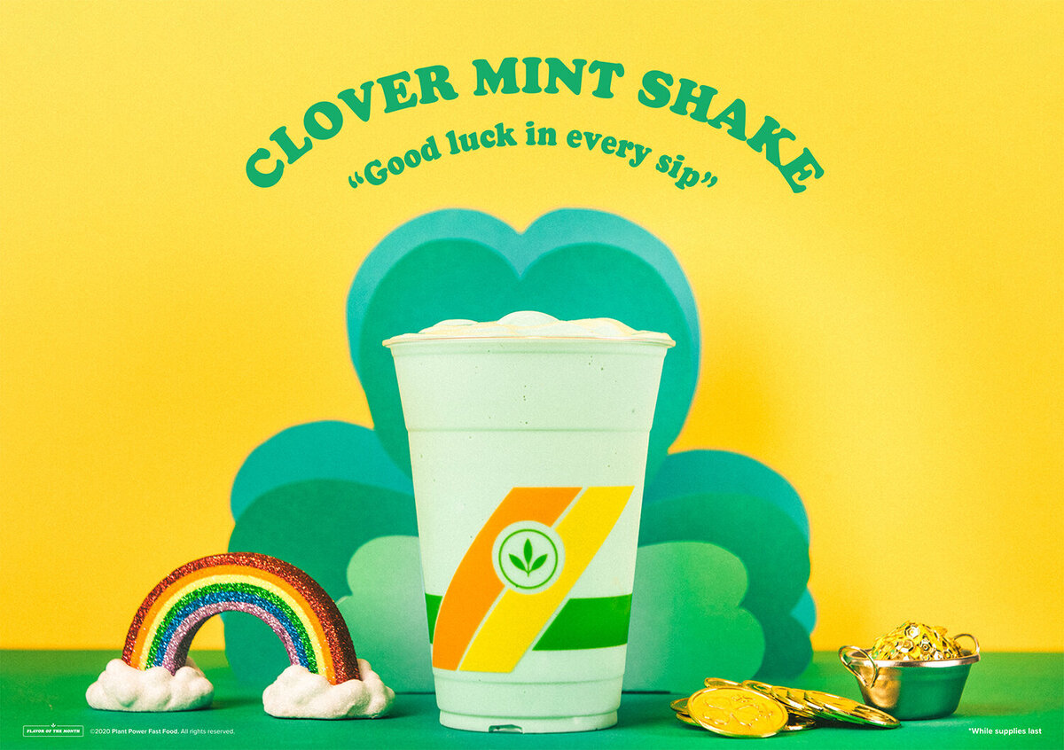 plant power fast food mint chip milkshake