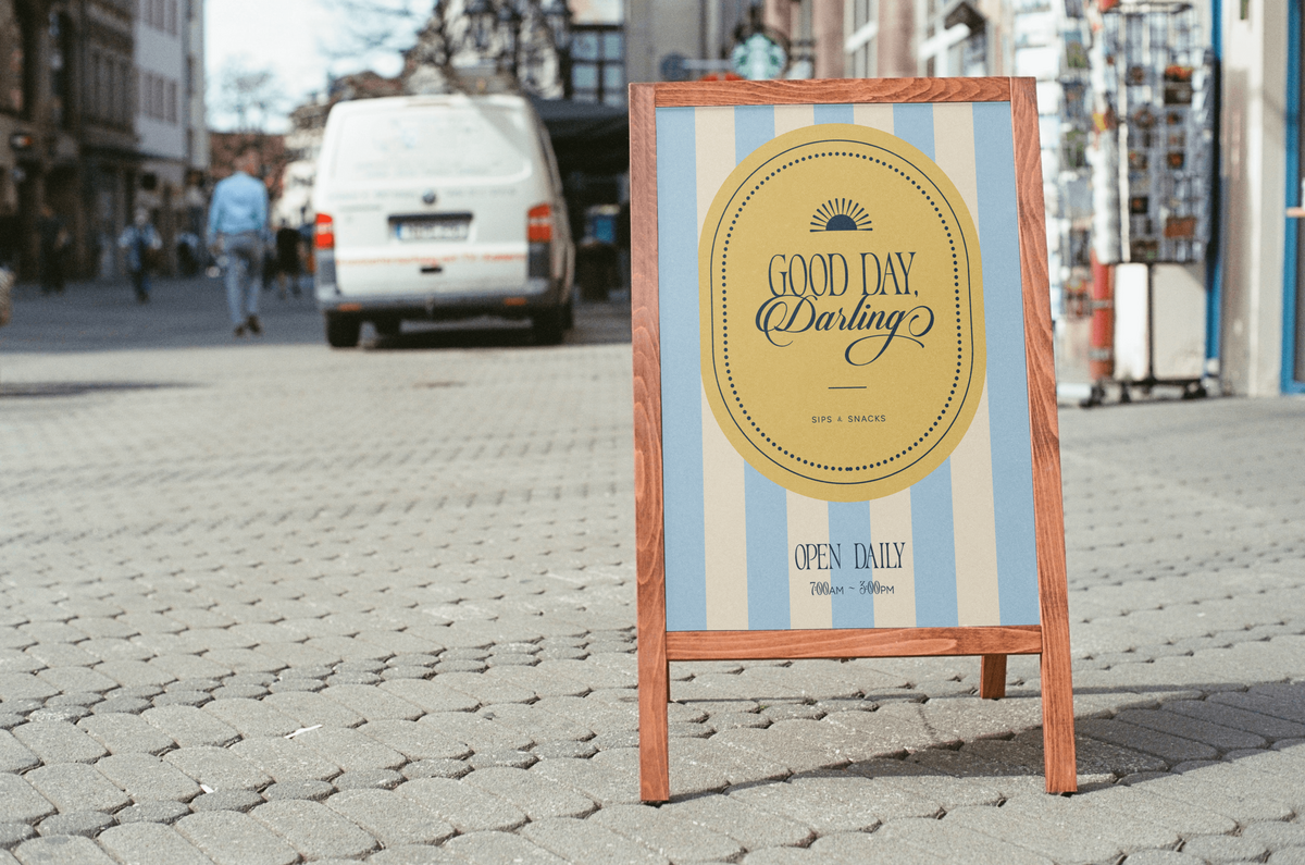 Stand on Street Mockup