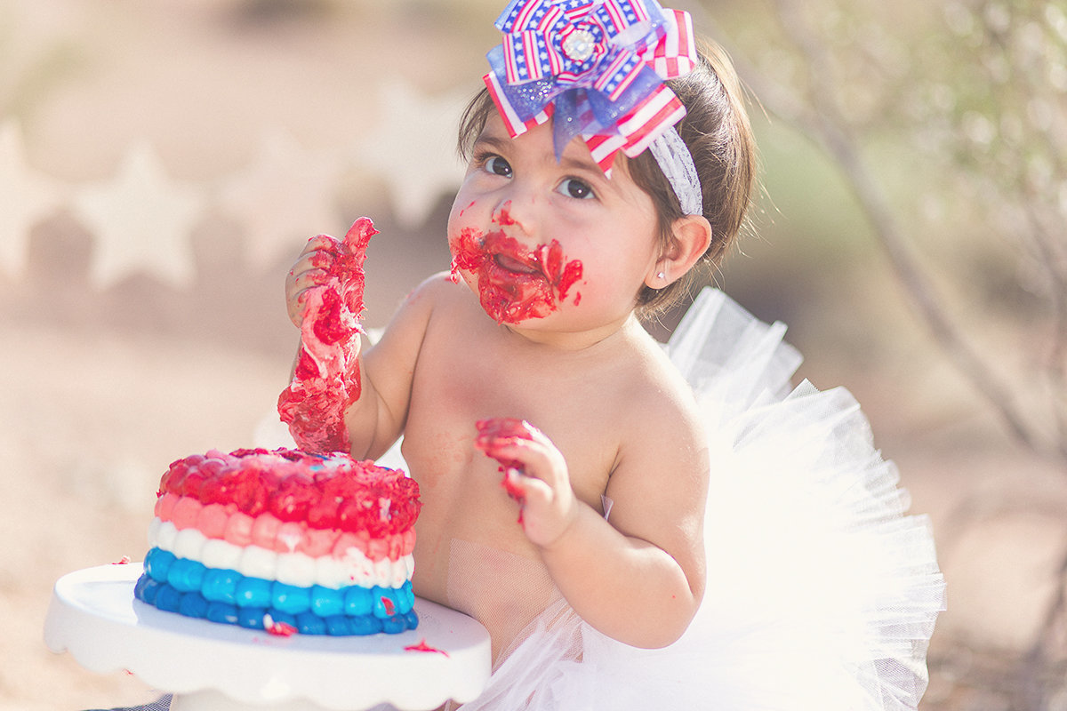 Independence Day 4th of July First Birthday Photography by Plume Designs & Photography of Scottsdale, Arizona
