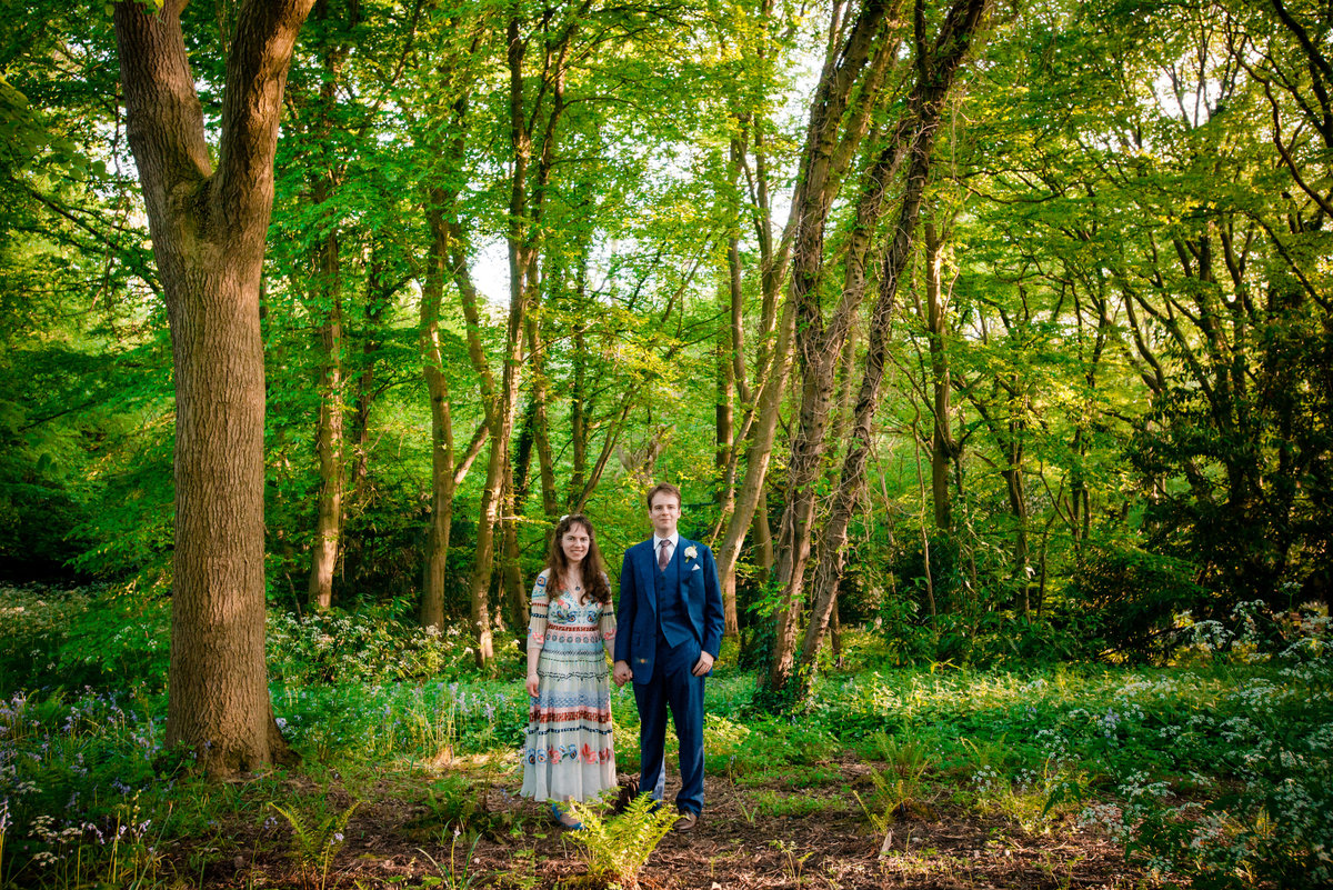 Oxford woods humanist ceremony Oxfordshire wedding photography