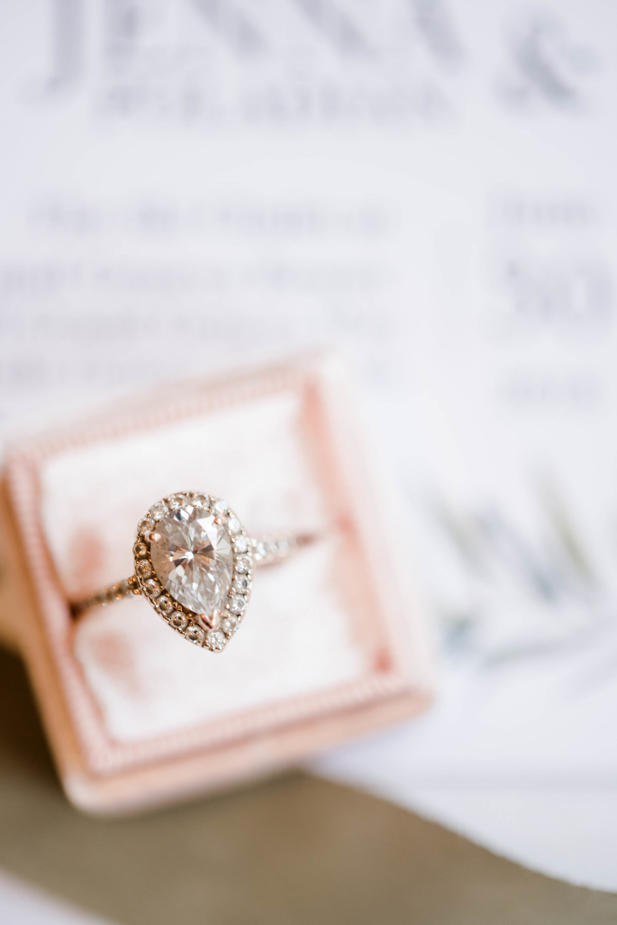 a diamond ring for a bride on her wedding day