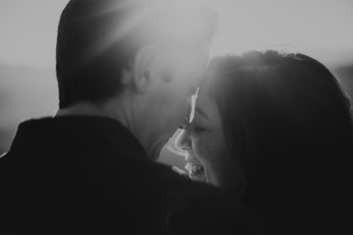 couple with heads together