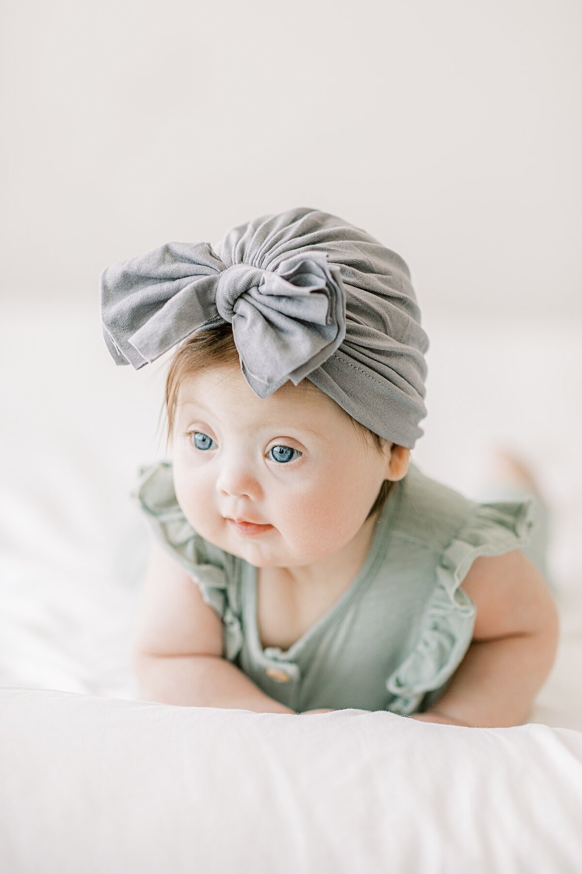 adorable baby girl with down syndrome