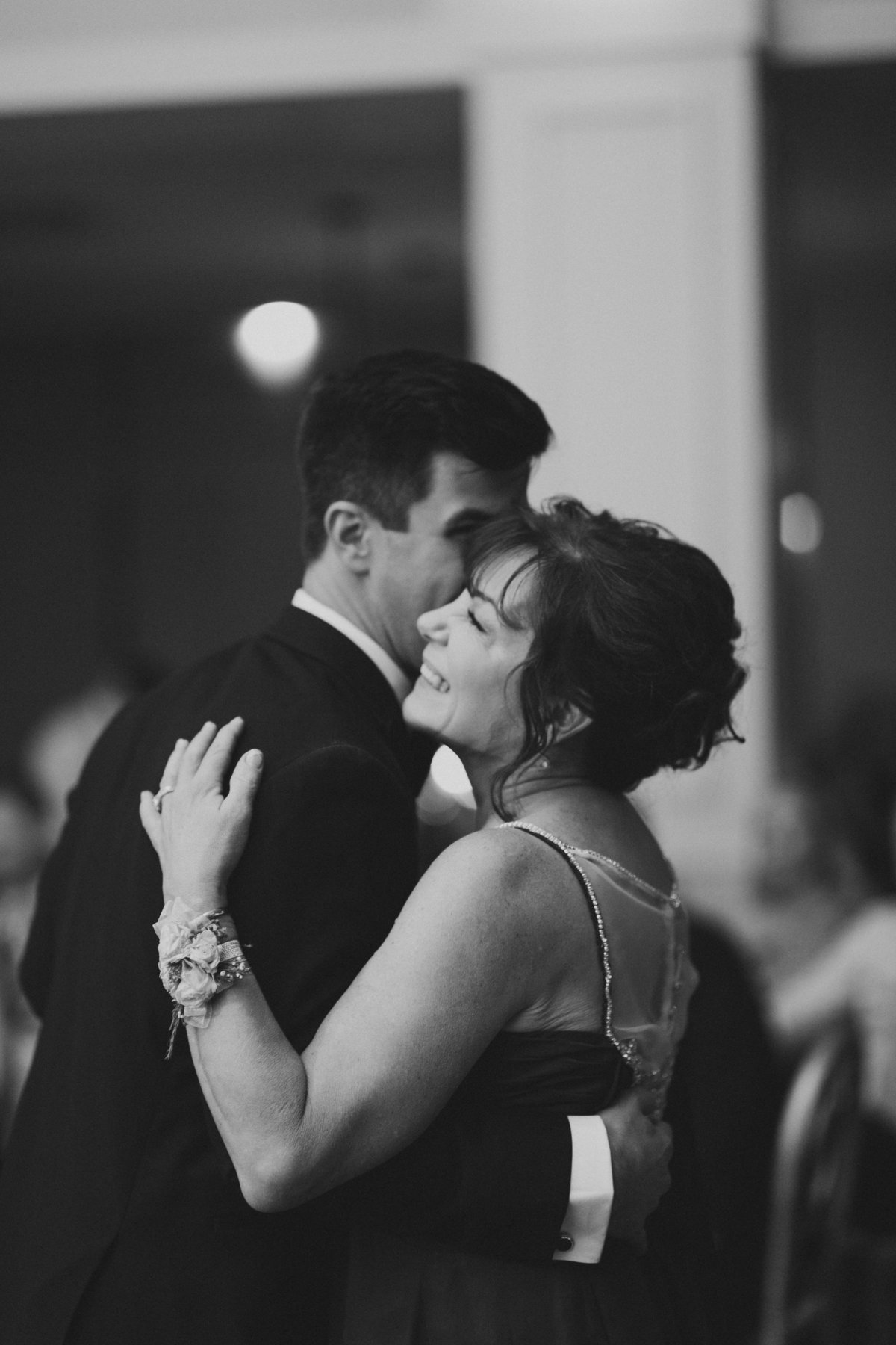 mother son dance with groom during wedding reception in lancaster