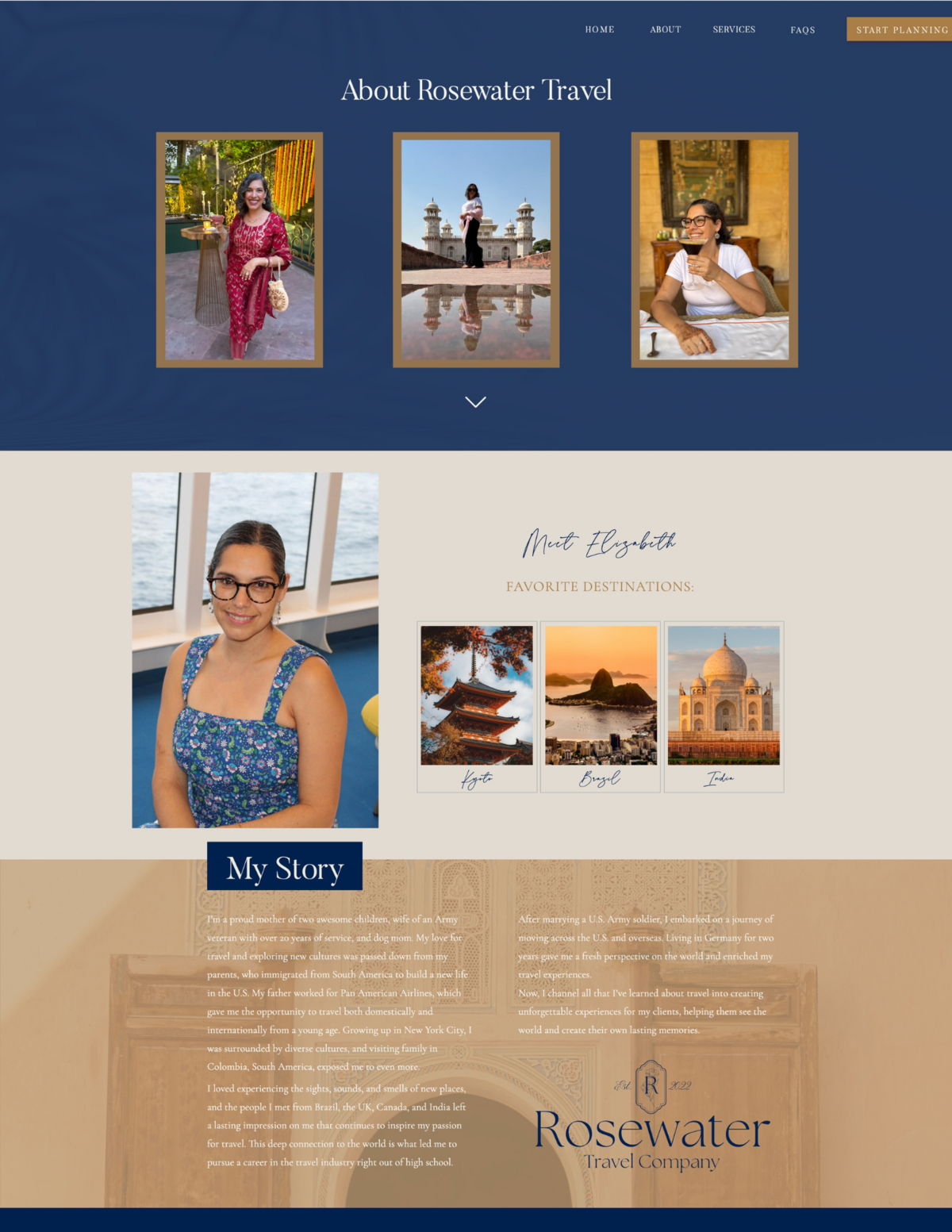 Rosewater Travel Website by Kemotion