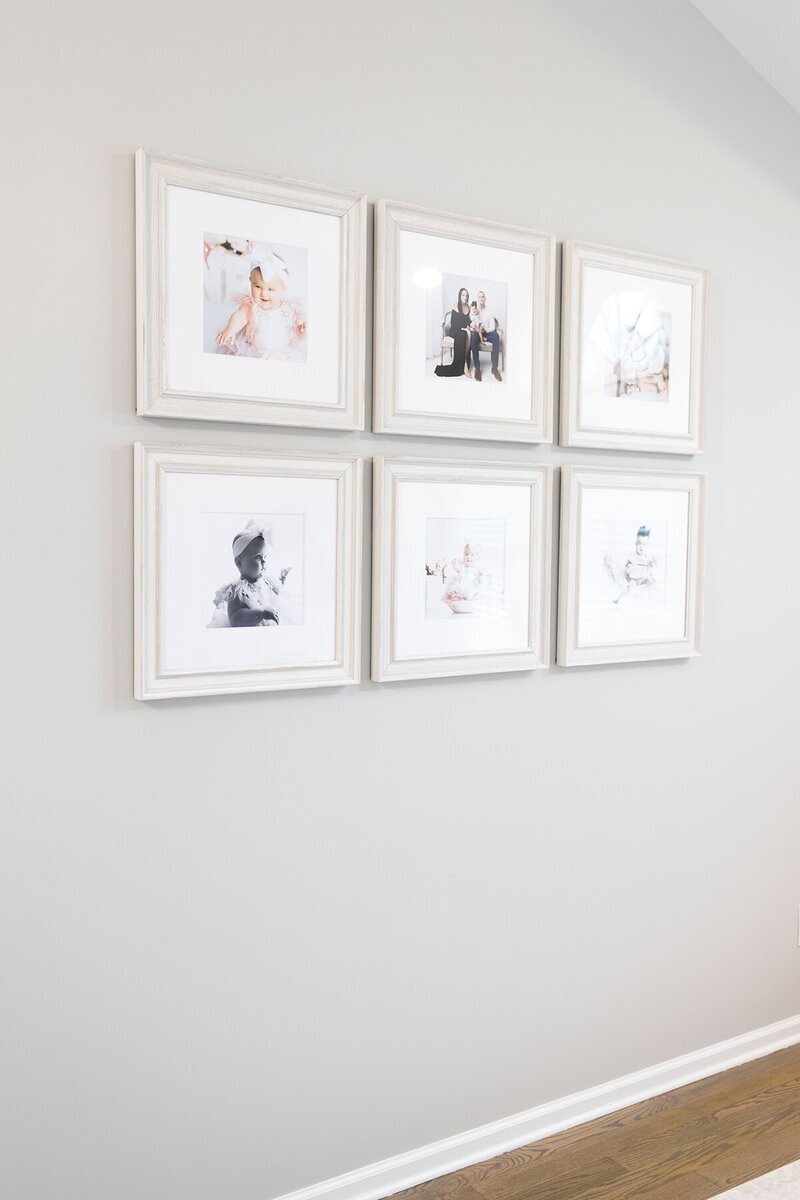 Six prints on wall by nj portrait photographers​
