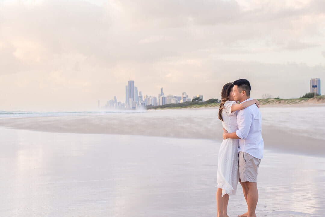 engagement session at the spit gold coast sunrise hours