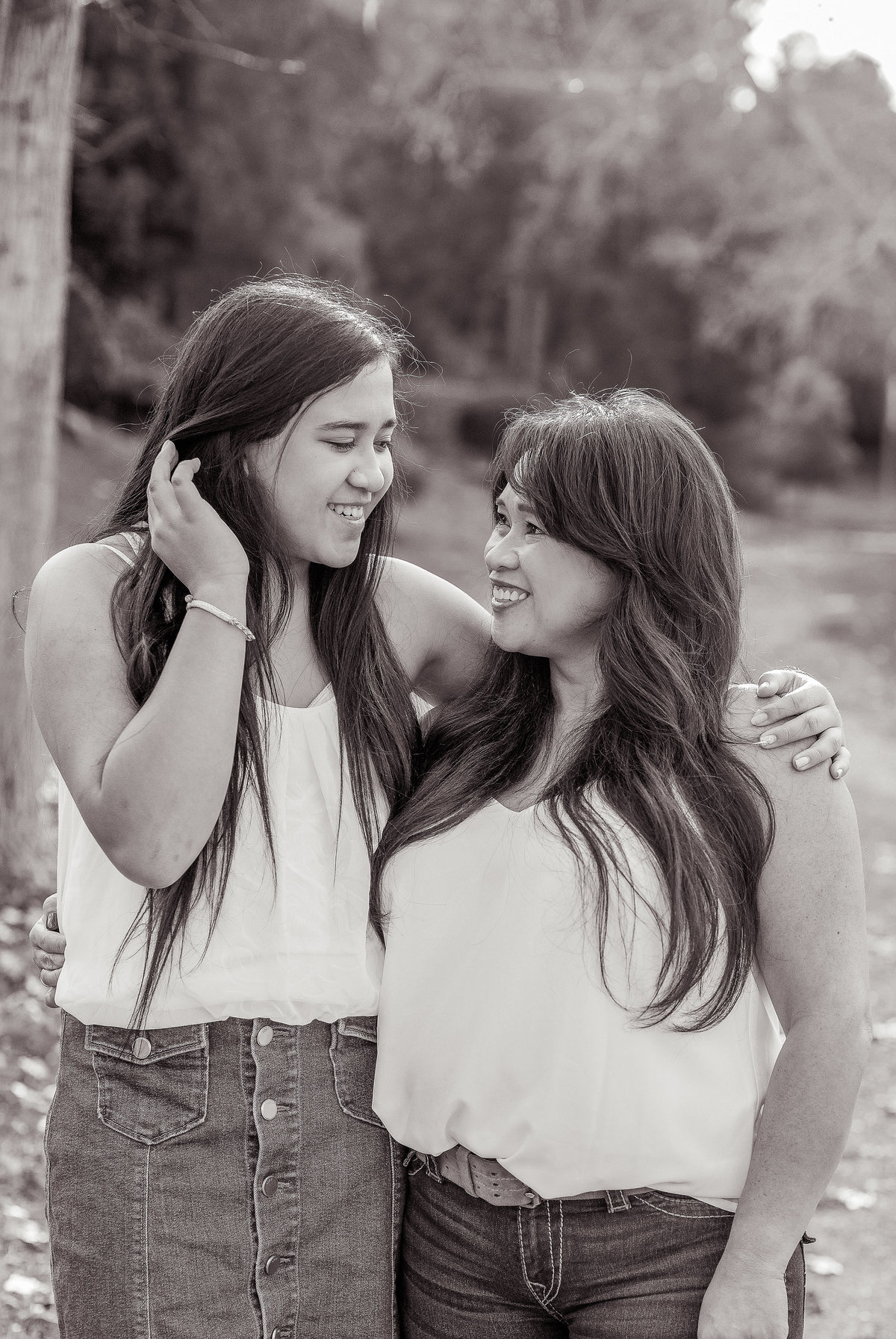 Mother Daughter Photos in Black and White