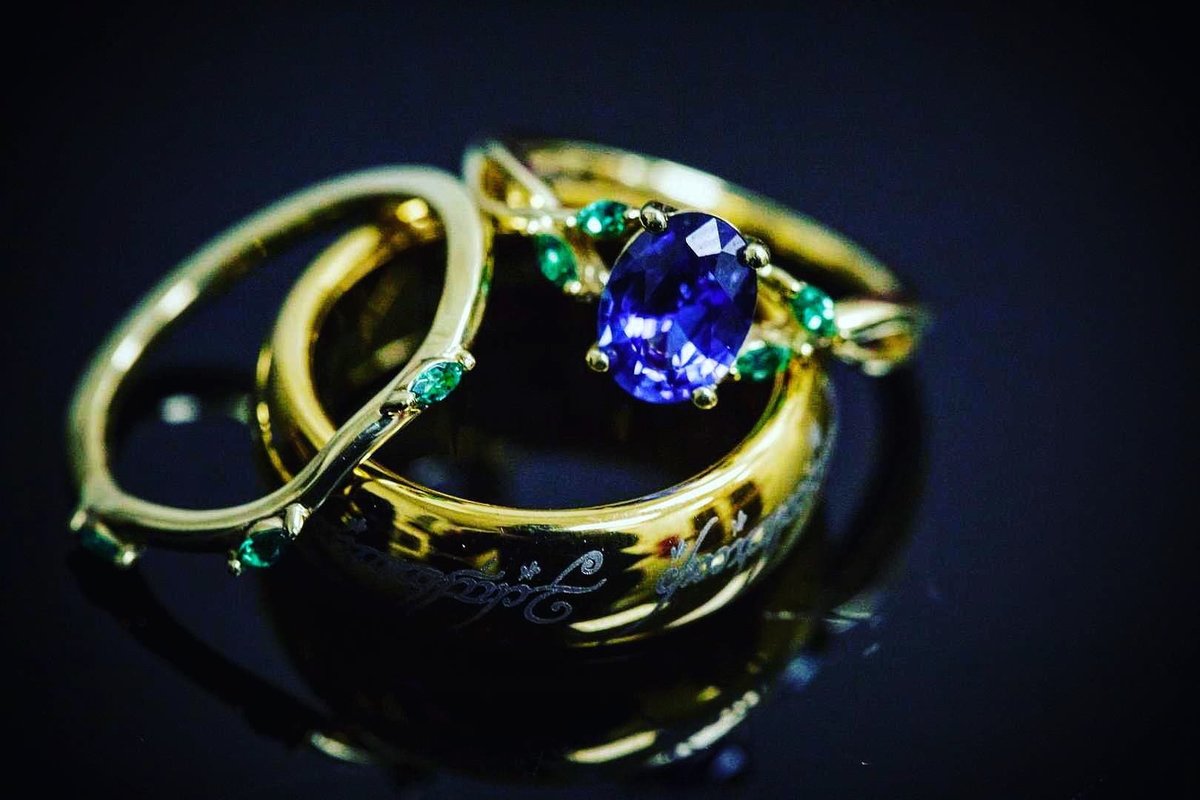 blue-colorful-engagement-wedding-rings