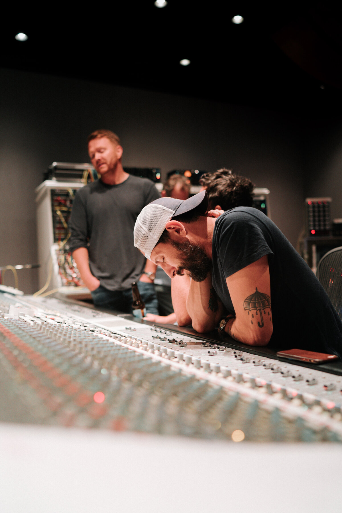 Matthew Ramsey and Shane McAnally in recording studio