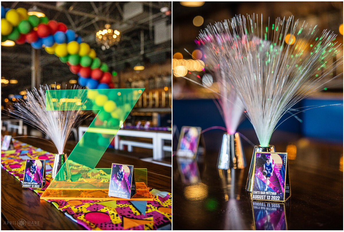 Bright Colorful Bar Mitzvah Decor at Pindustry in Greenwood Village CO