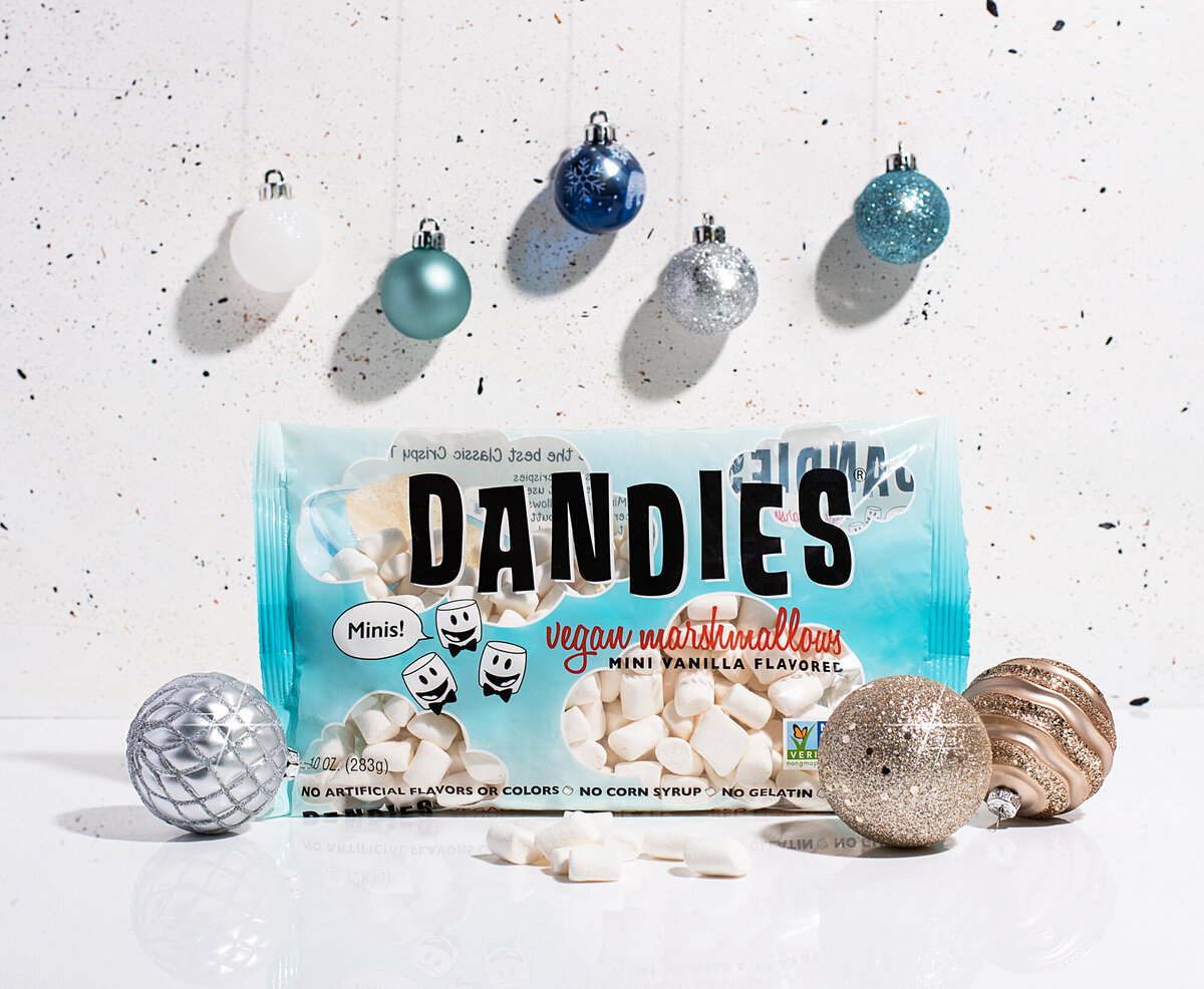 christmas themed photo for dandies vegan marshmallows
