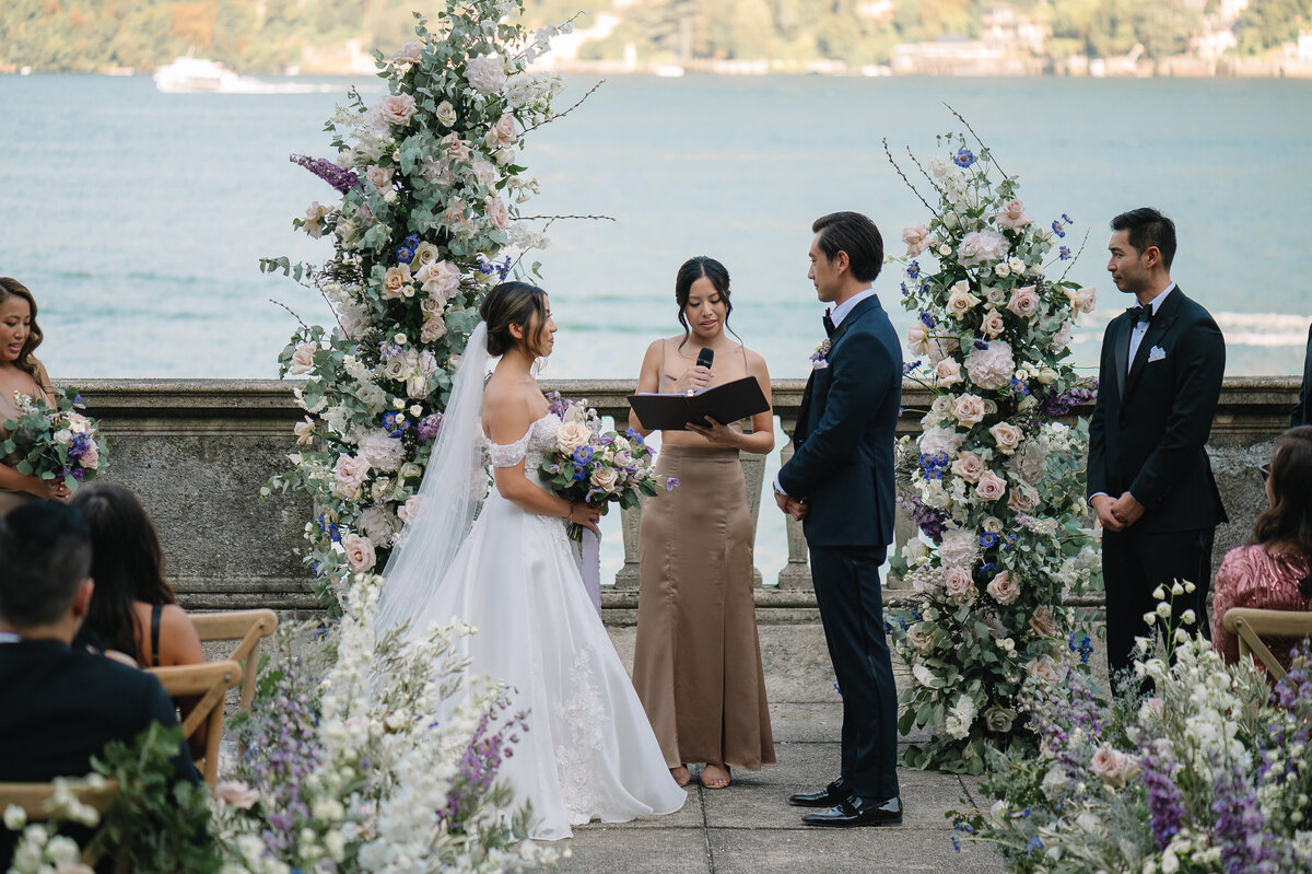 Wedding ceremony on the lake
