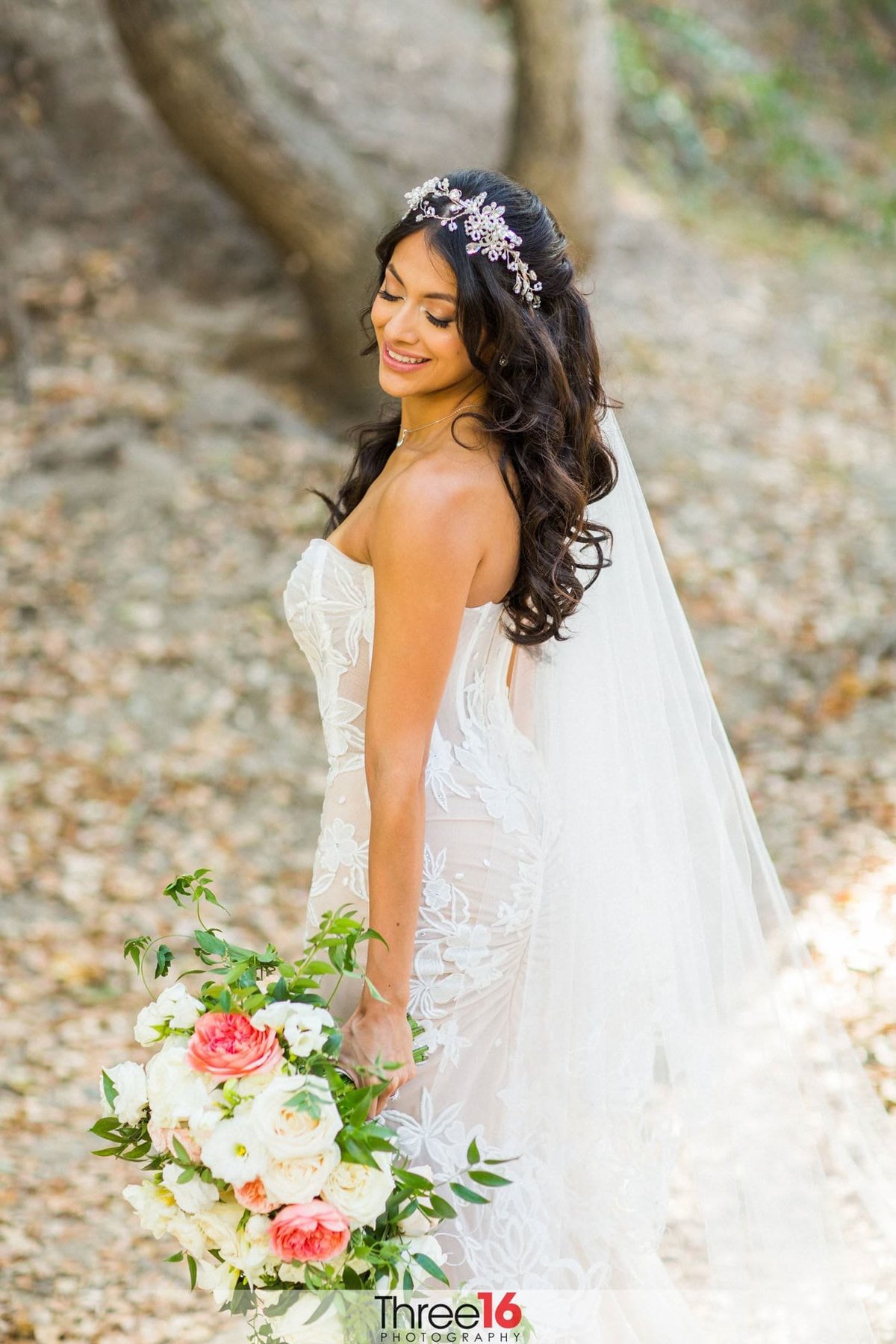 Beautiful Bride poses for the photographer