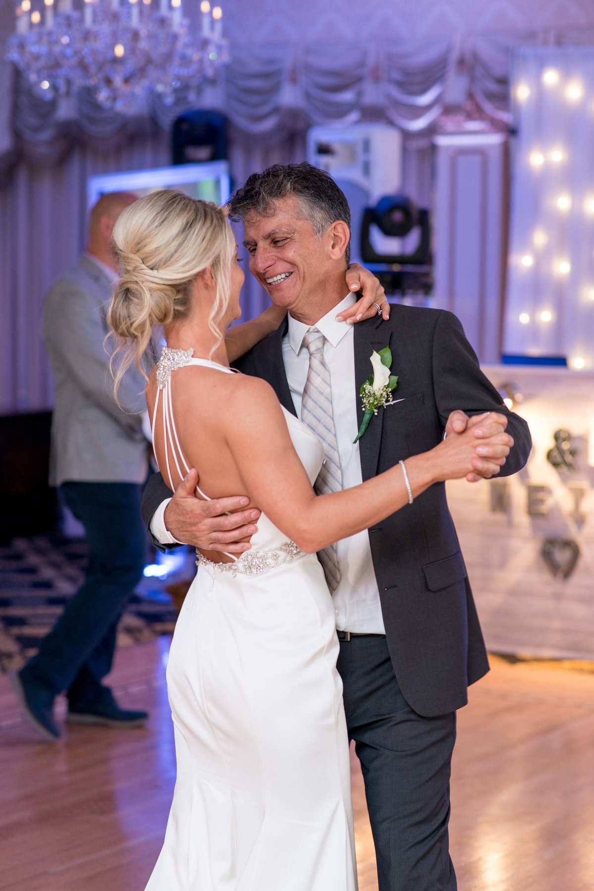 Bride and father dance at Giorgio's Baiting Hollow