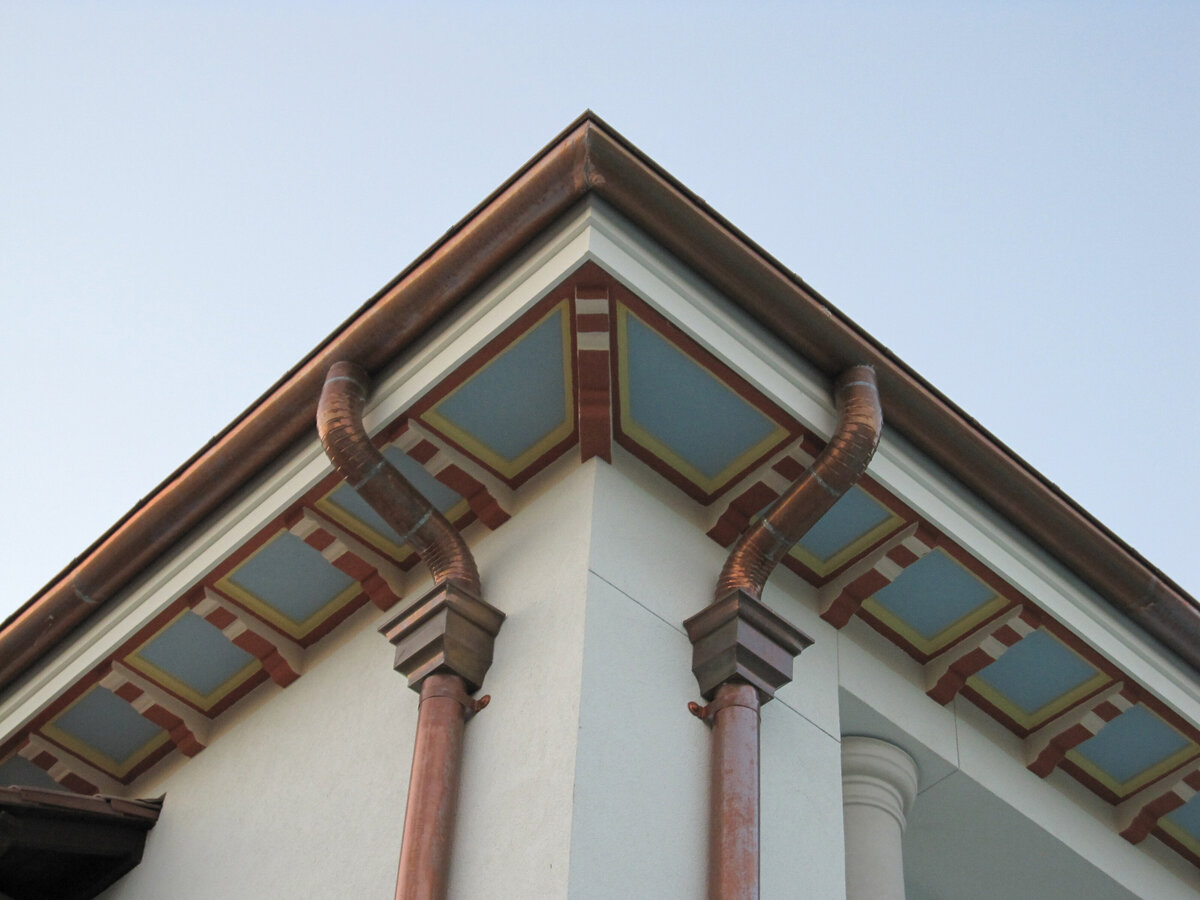 exterior cornice detail at Congressional Country Club