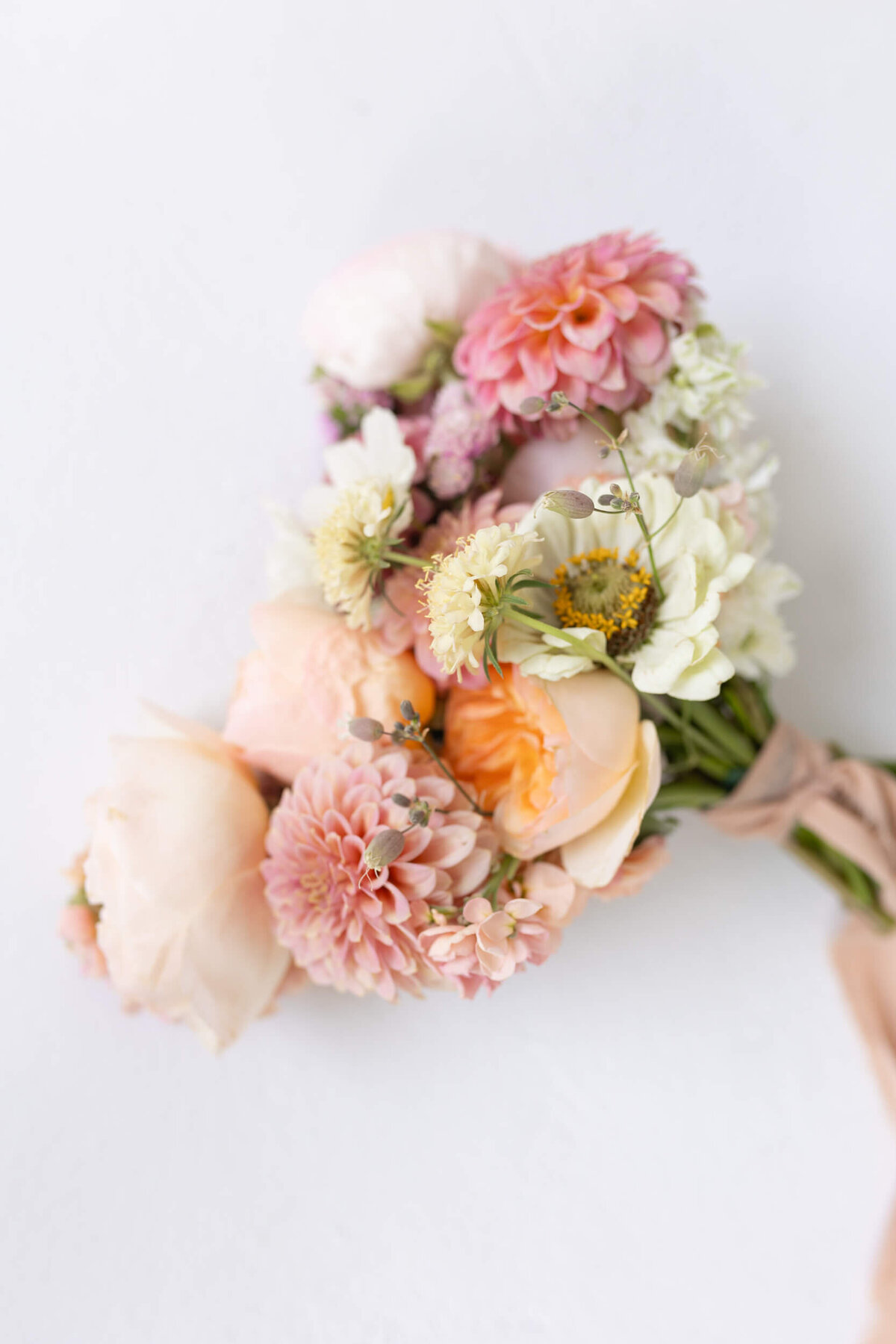 detail shot of bridal bouquet