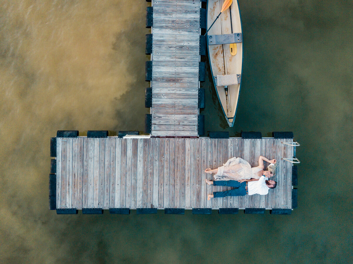 Douglas Lake Drone Photograph of Couple