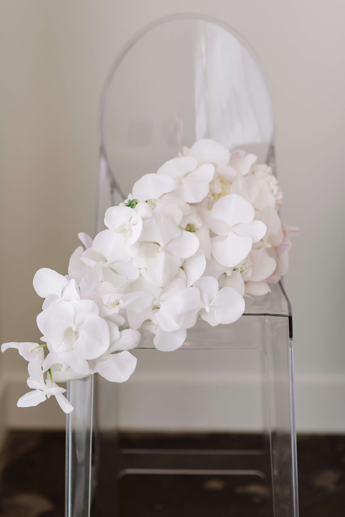 White orchid bridal bouquet by Johanna Terry Events