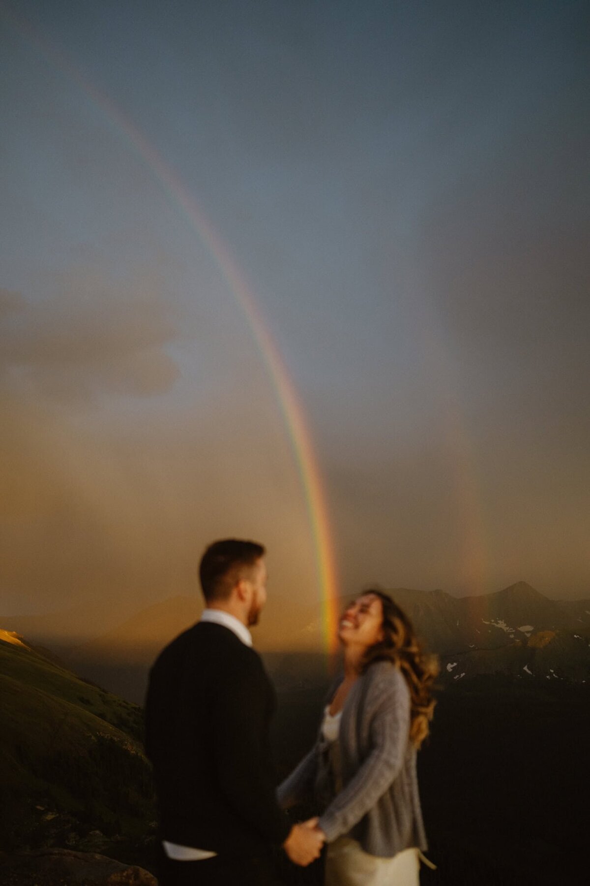 Rainbow engagement photos