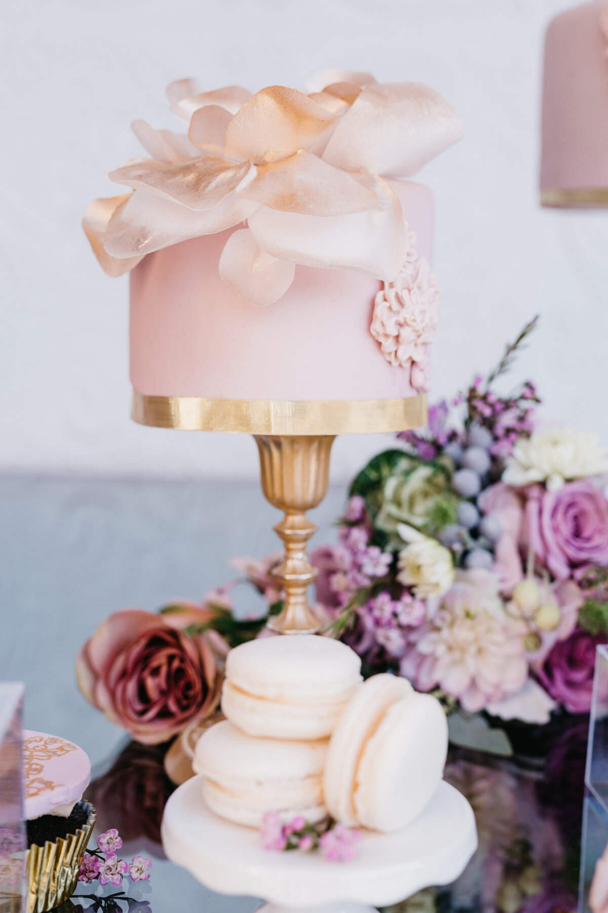 mauve-gold-cream-wedding-cake-(11)