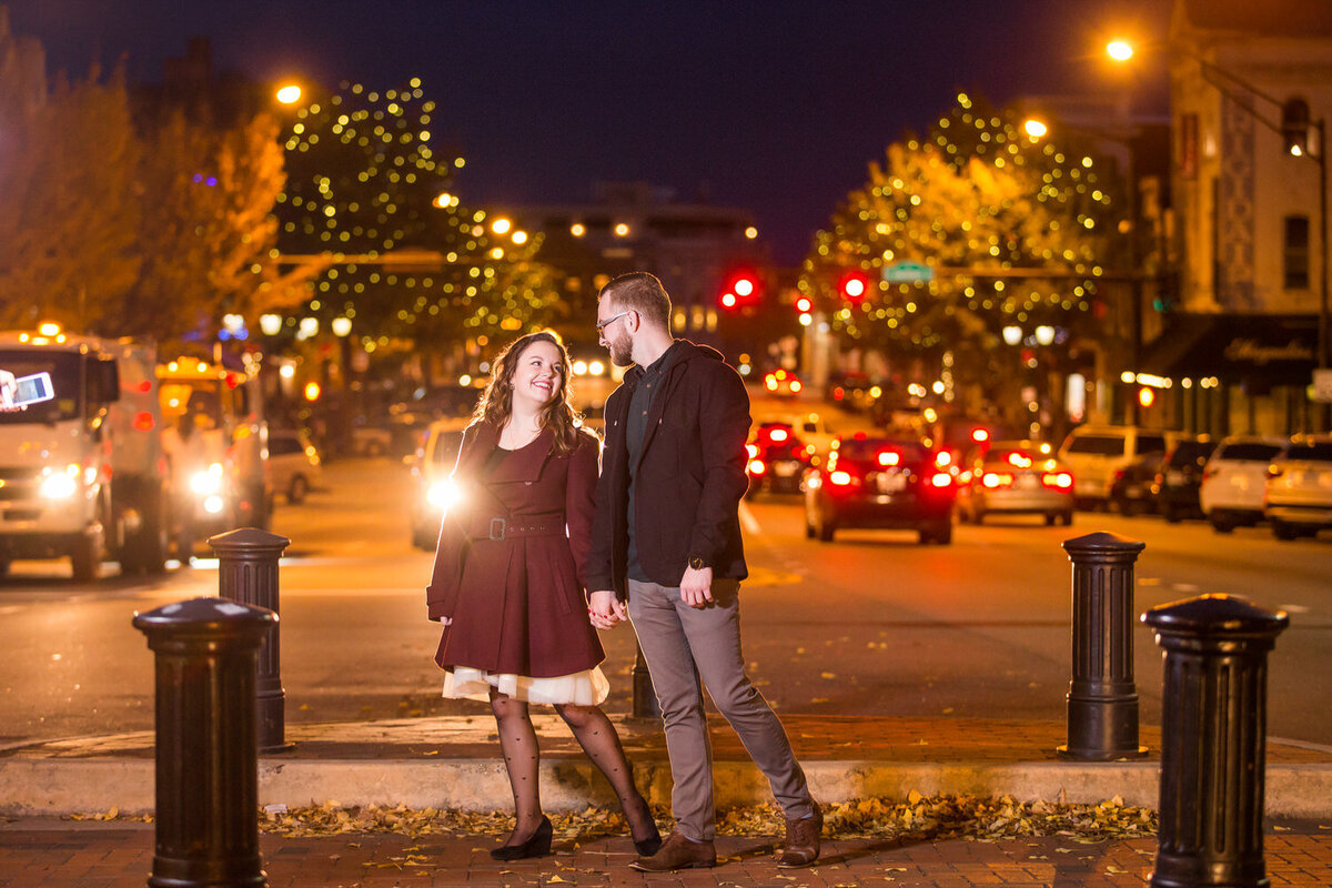 engagement photos in downtown athens broad street
