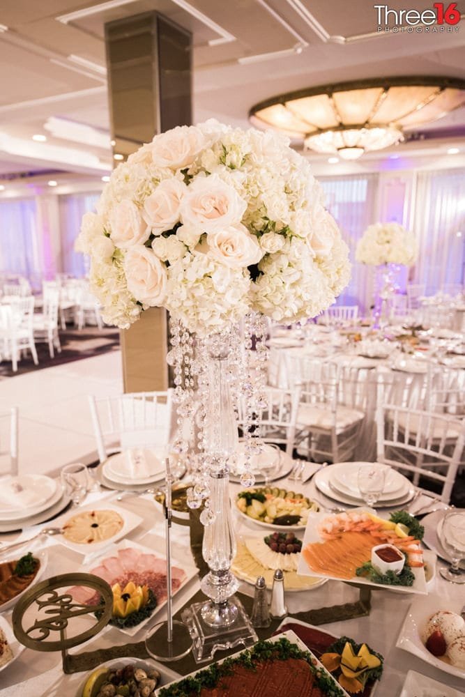 Wedding reception table setup