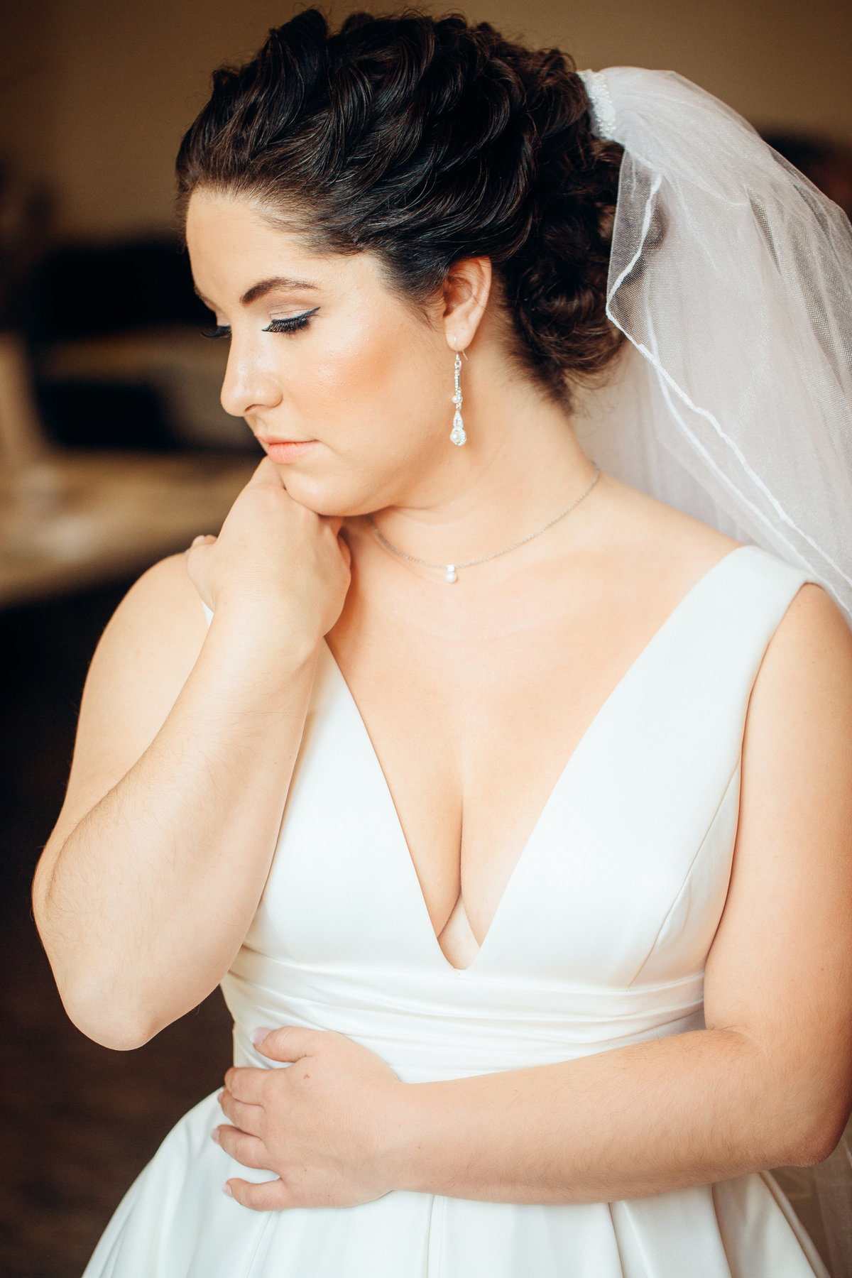 Bride Embracing Herself Photography