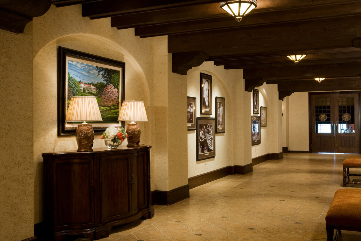 interior corridor at Congressional Country Club