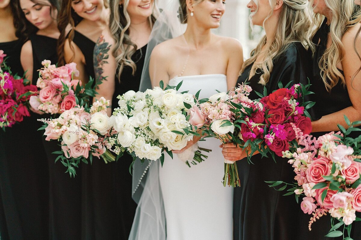 ombre pink bouquets