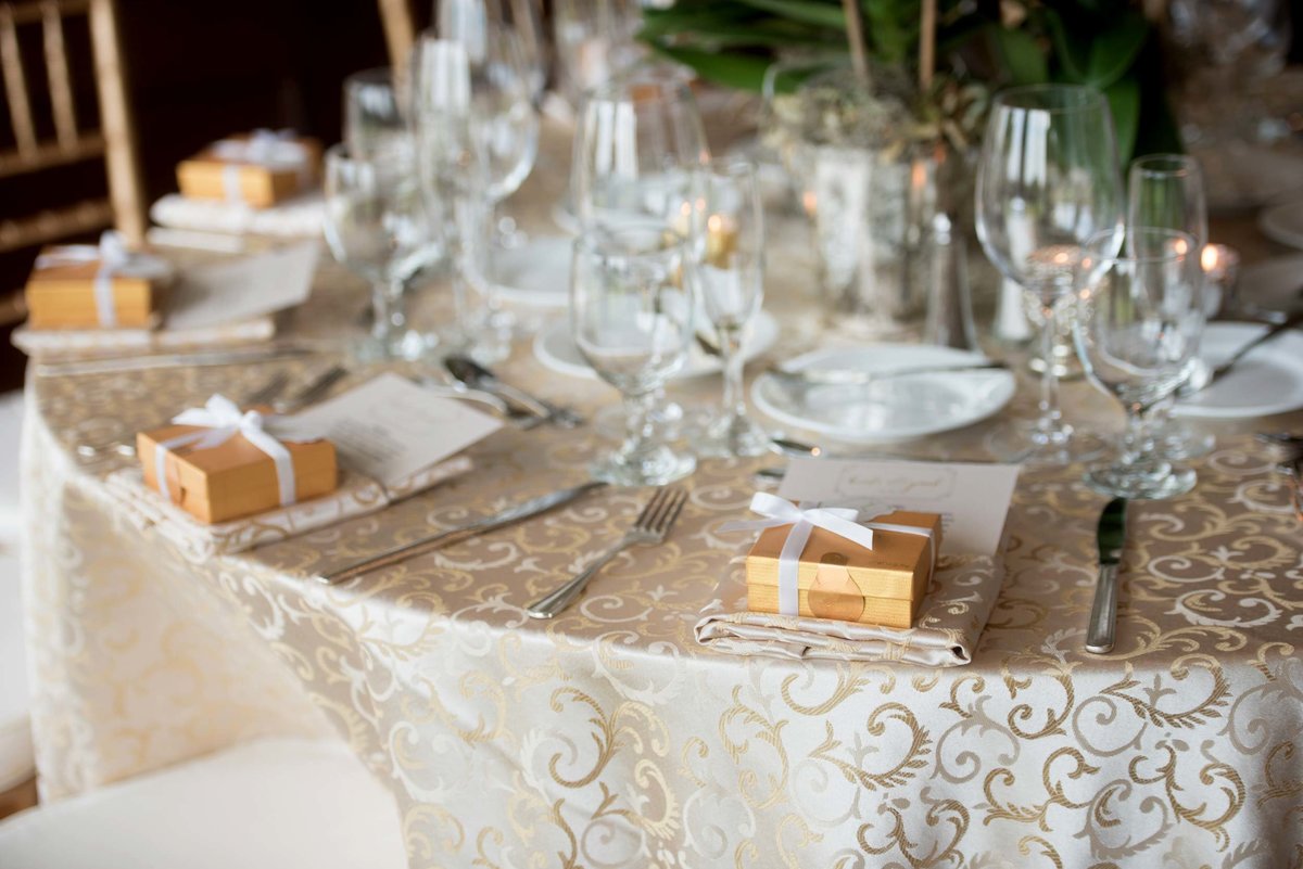 Table setting at Huntington Crescent Club