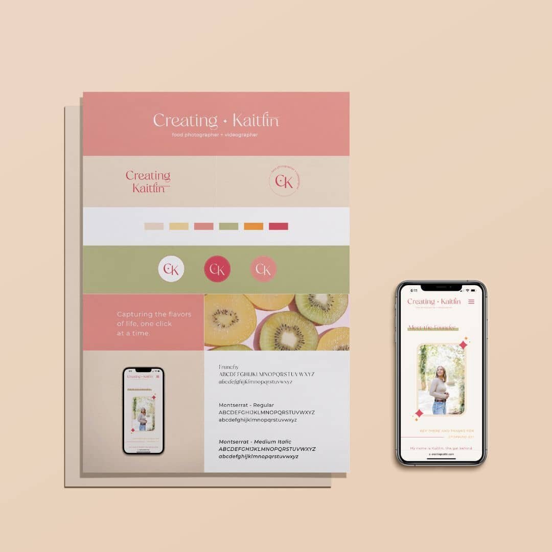 creating-kaitlin-brand-board-and-iPhone-mockup