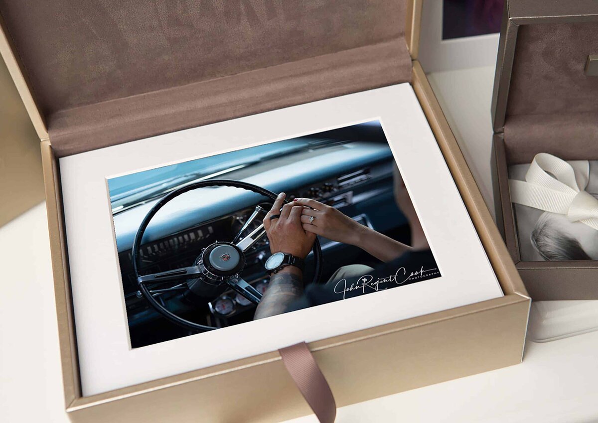 Gold Folio Box with Steering Wheel pic