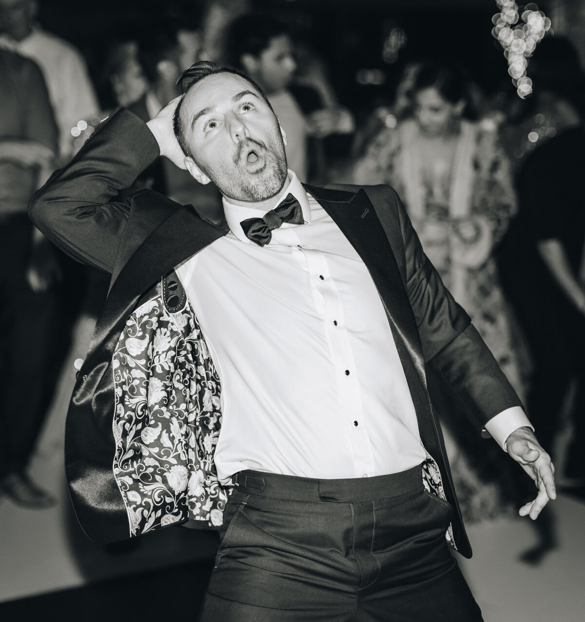 TONY + REKHA Ashville Wedding Day 2 - RECEPTION- after dinner party hThe Groom having the best time of his life