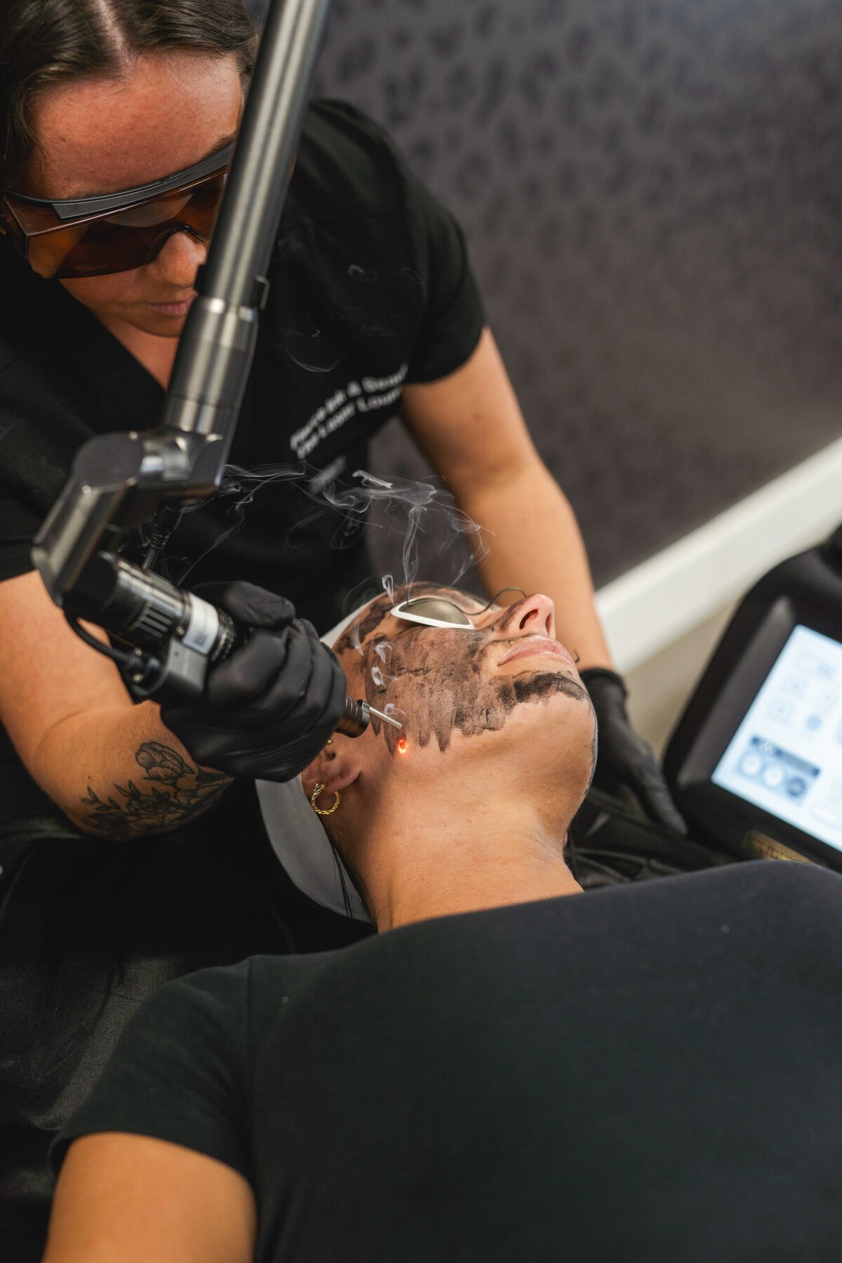 High-frequency laser technology being used in a Pittsburgh laser lounge for smoother, younger-looking skin.