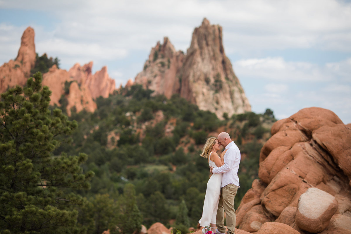 best view at garden of the gods with bride and groom