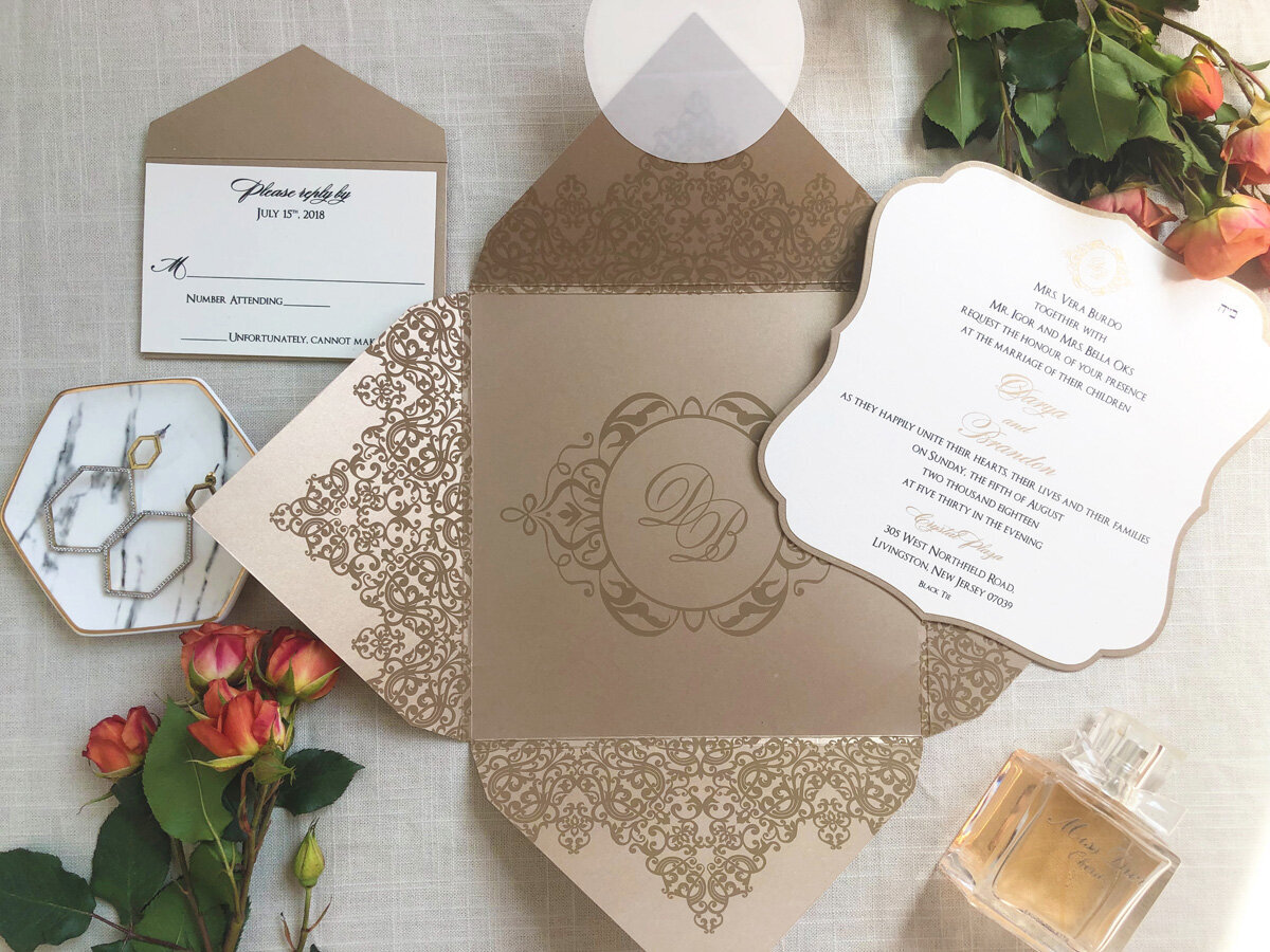 wedding stationery custom invitation suite plume and stone 26