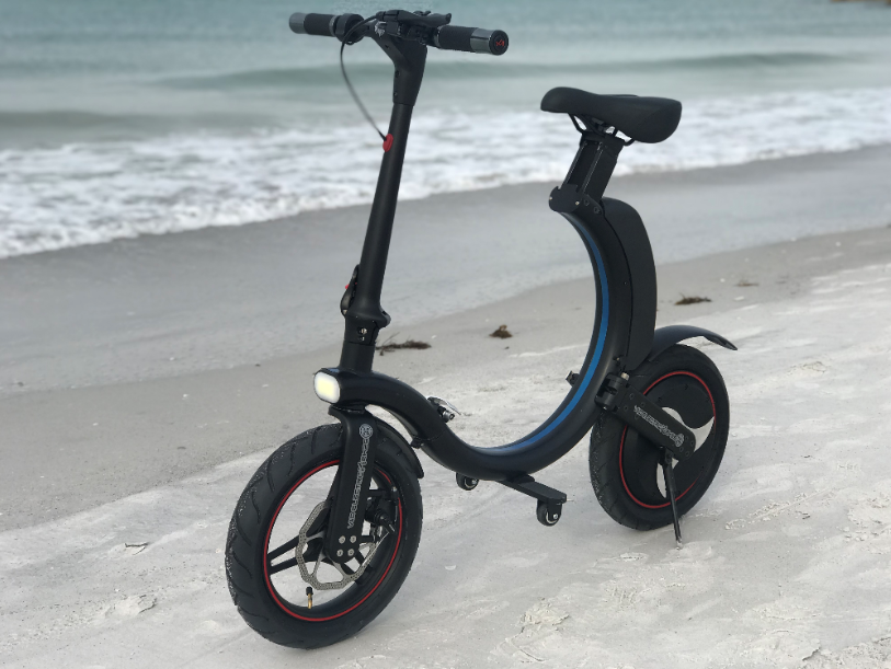 Black Go-Bike Q1 at the beach