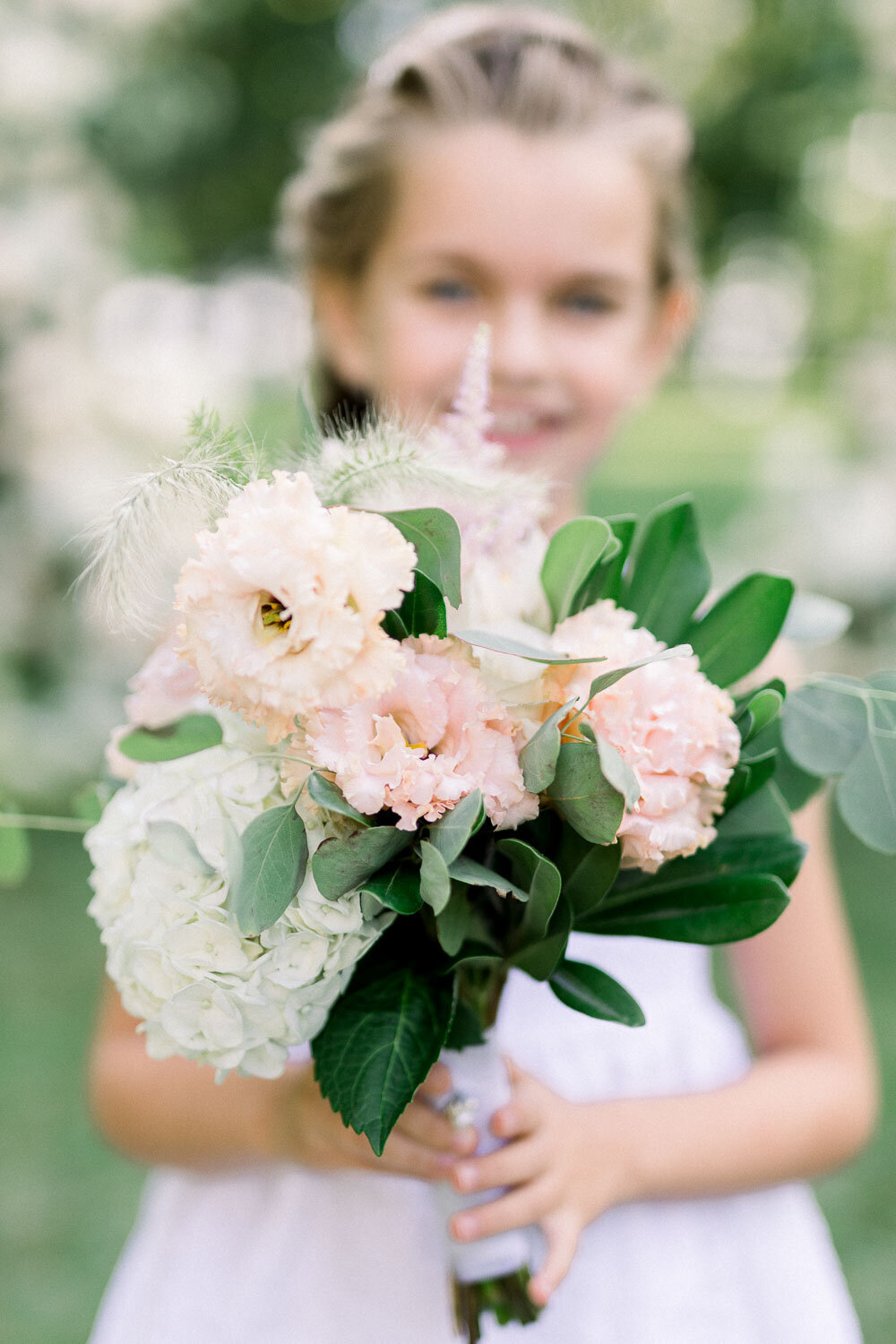 flower-girl with bouquet