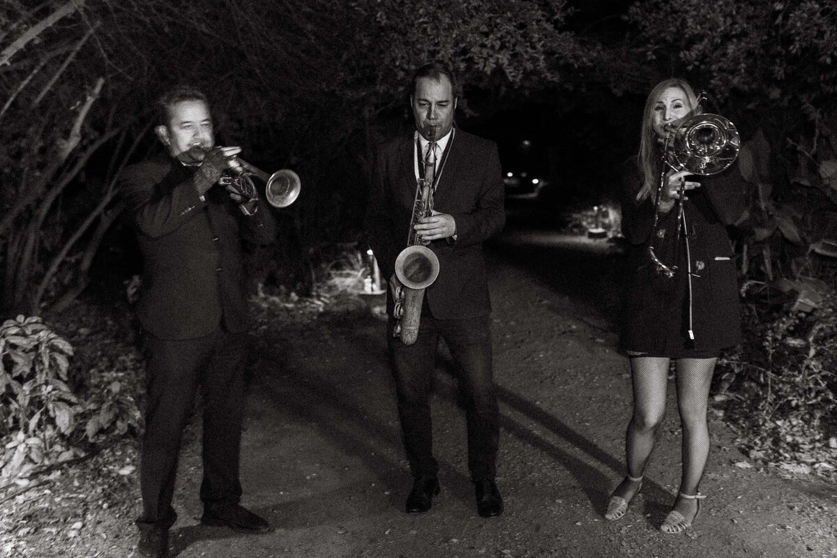 Campovida wedding musician parade