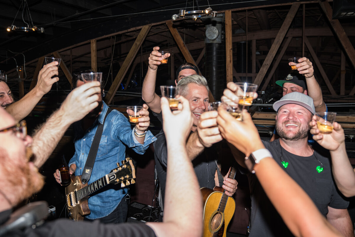 Old Dominion pre-show toast taking shots
