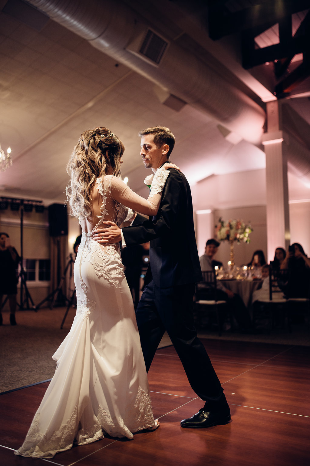 Wedding Photograph Of Bride And Groom Waltzing Los Angeles